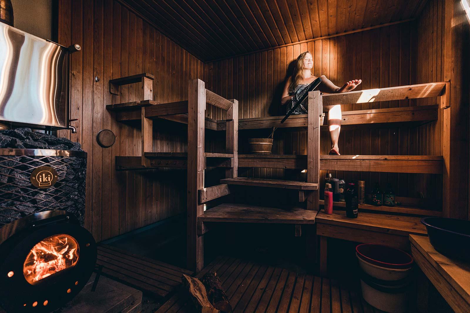 Perinteinen suomalainen sauna Hotel Wasto Inn Kokkolassa